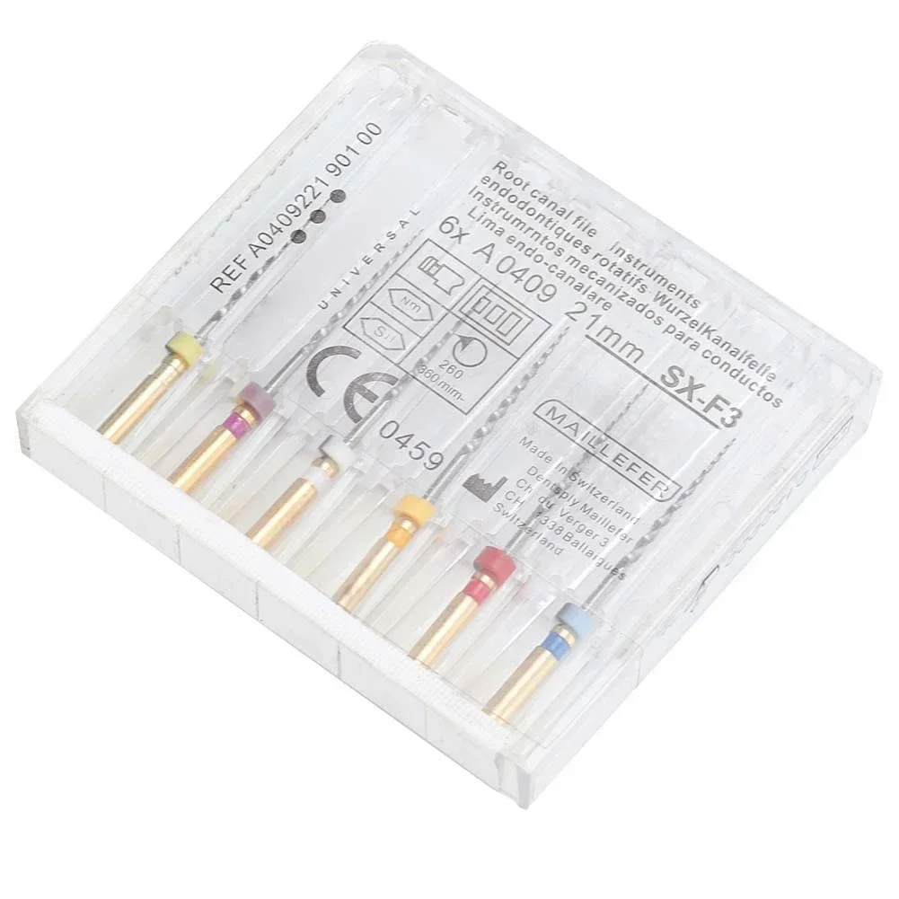 6Pcs Dental Root Canal Niti File Endodontic Needles Dental Instrument SX-F3 Cleaning Professional Oral Hygiene Care Dentist Use