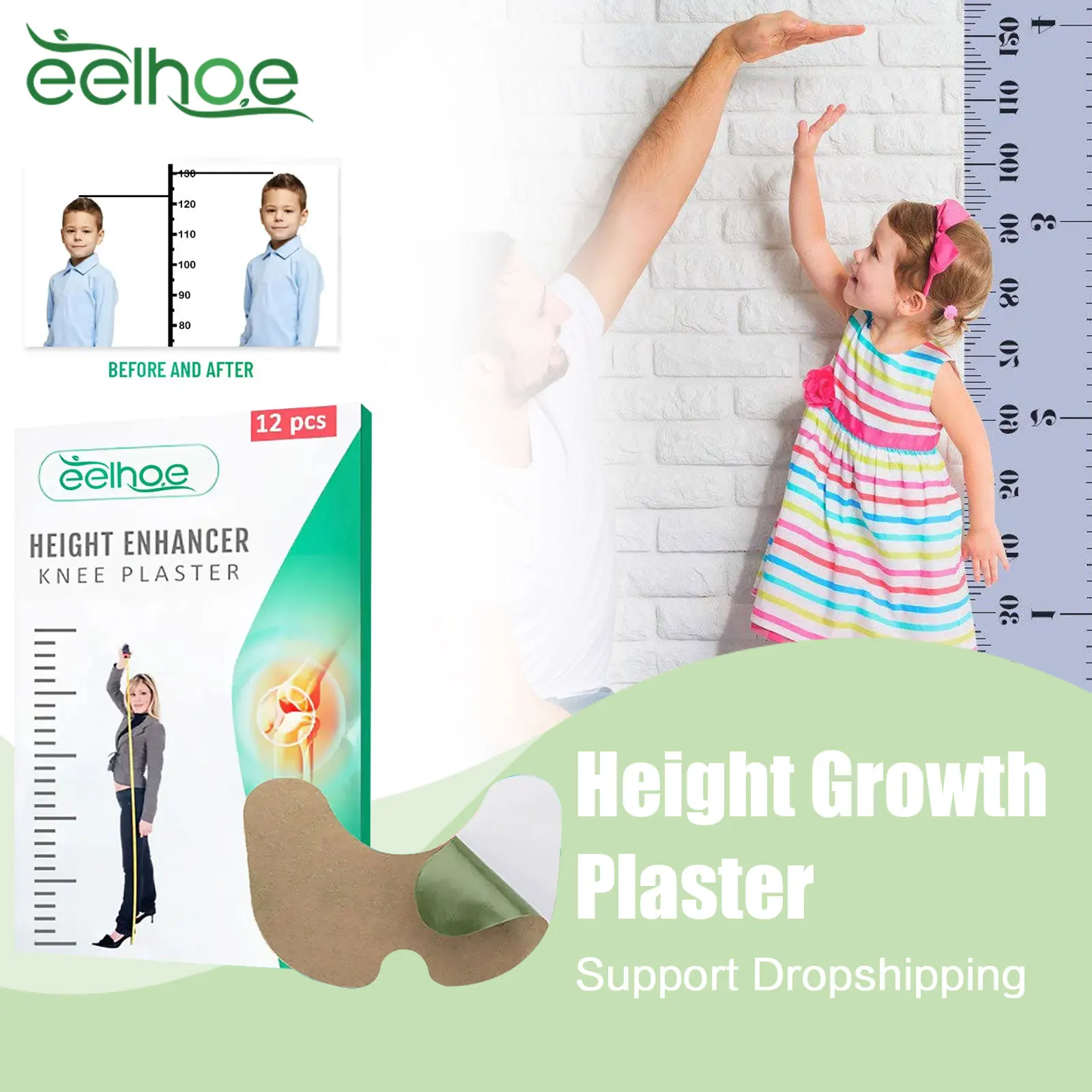 

EELHOE Height Growth Patch Fast Bone Growth Conditioning Body Children Teenager Promote Slow Development Taller Increase Sticker