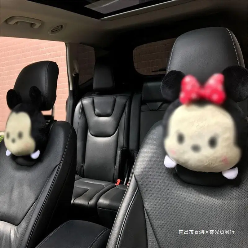 Kawaii Sanrio Hello Kitty Car Neck Pillow Head Restraint Auto Headrest Travel Pillow Neck Support Holder Car Accessories Decor