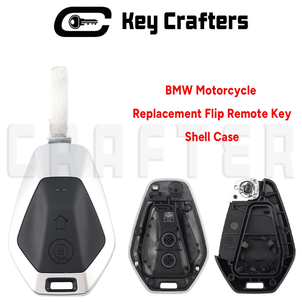 Key Crafters Motorcycle Replacement Flip Remote Key Shell Case For BMW 1300R 1300RS 1300RT 1300GS ADV ADVENTURE 2024 2025