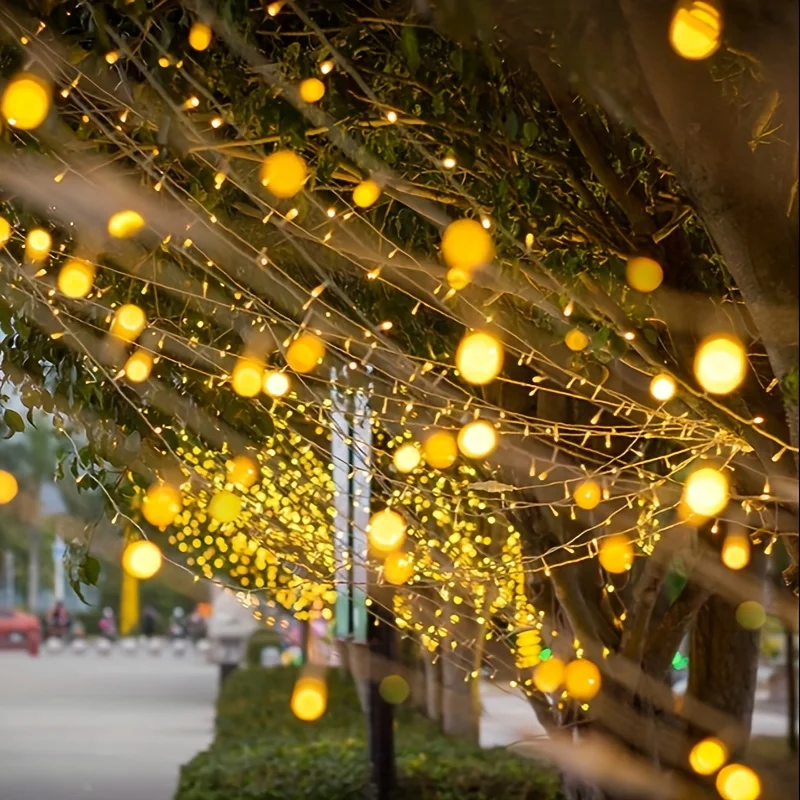 EU Plug 10M 20M Outdoor Christmas LED String Light 8 Mode Garlands Decoraction Fairy Lamp For Home Wedding Party Holiday Lights