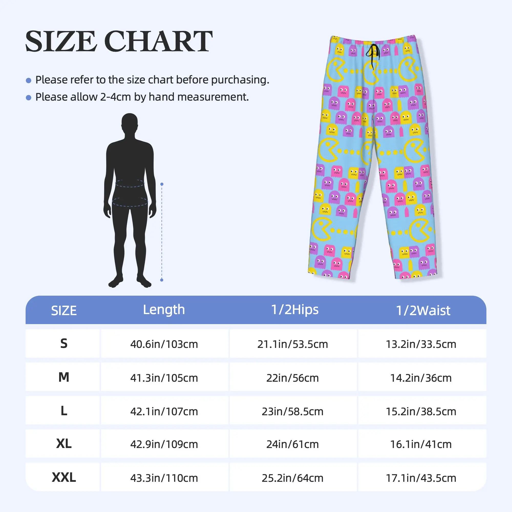 Custom P-Paced Pajama Pants for Men Video Game Sleepwear Lounge Sleep Bottoms Stretch with Pockets view 5
