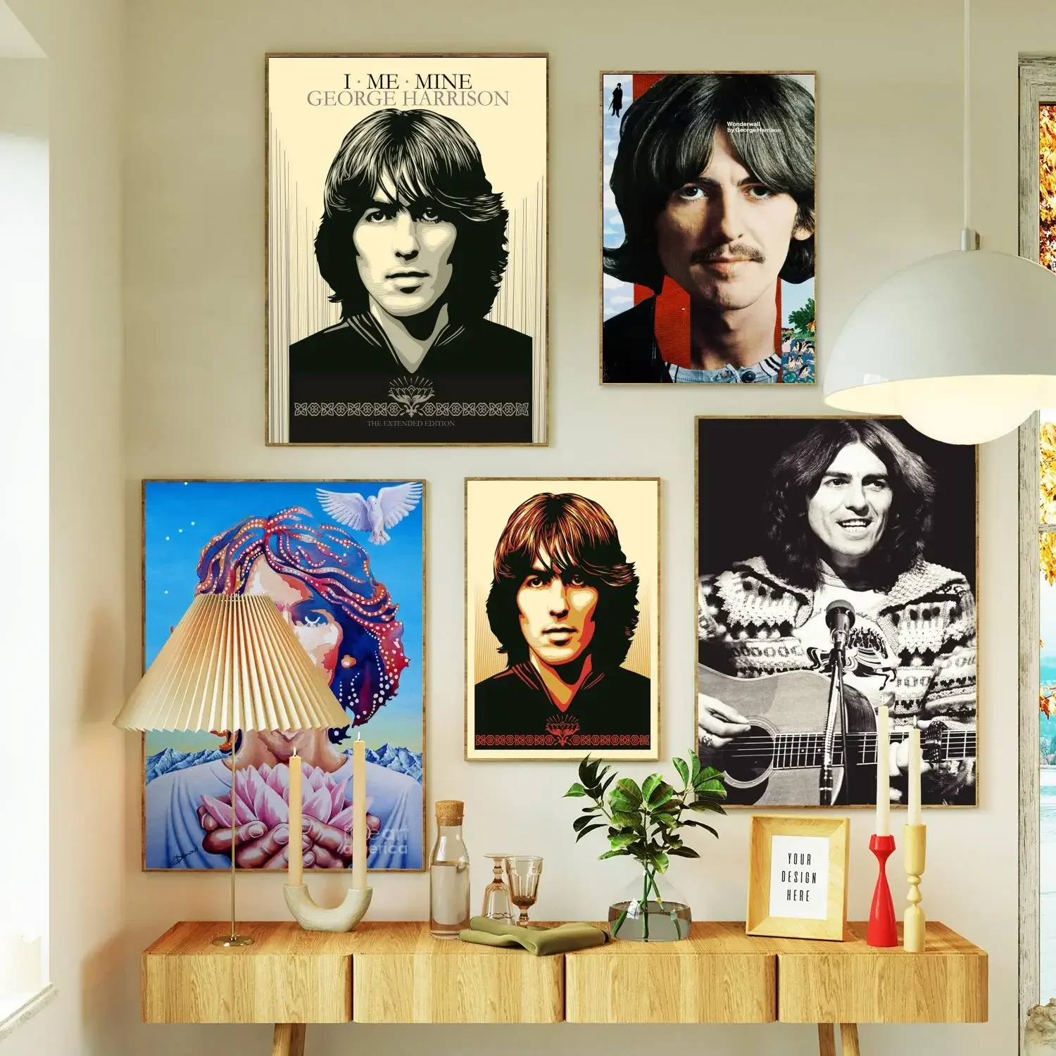 george harrison Poster Prints Wall Art Canvas Painting Poster For Modern Family Living Room Home Decor