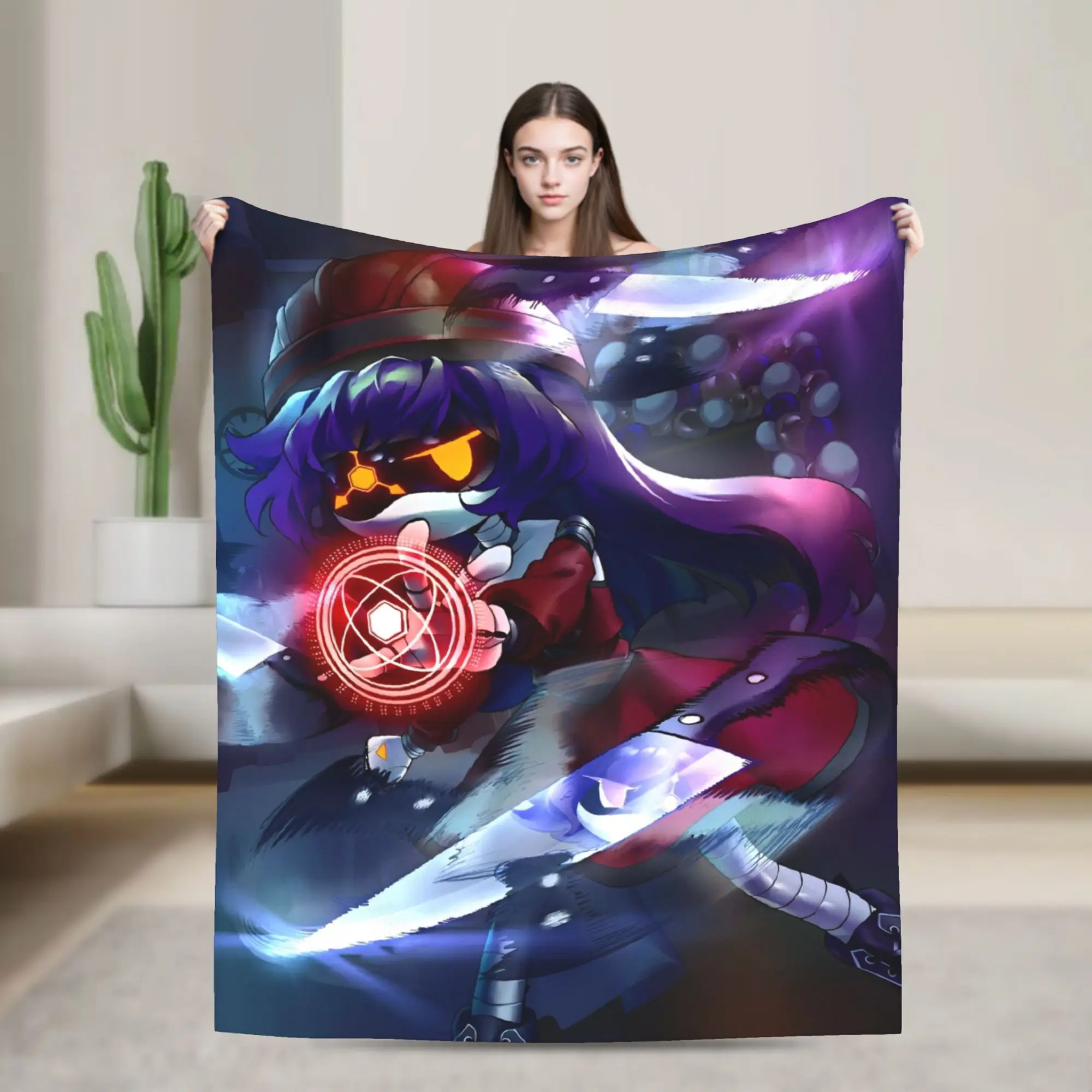 Murder Drones  Blankets Uzi Doorman Aesthetic Flannel Vintage Warm Throw Blankets for Home Restaurant Textile Decor