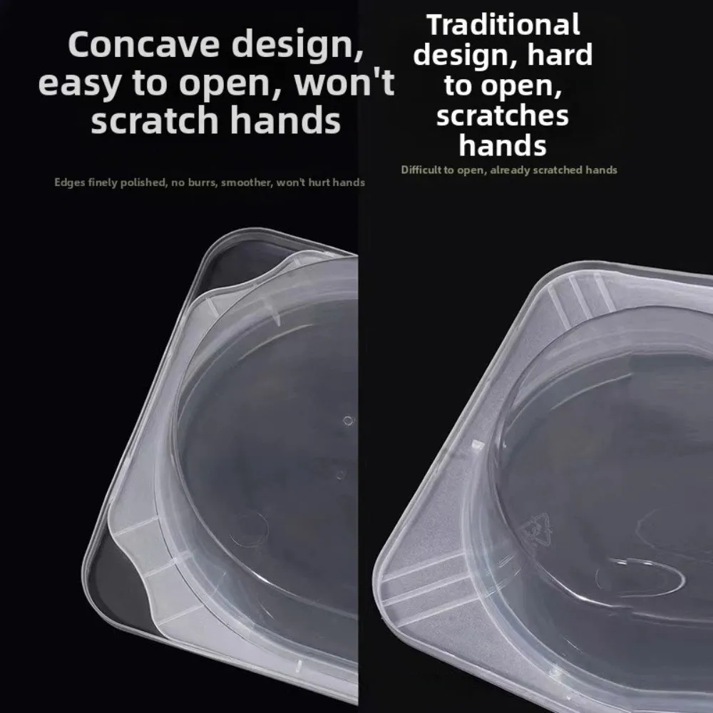 10/20pcs PP Material Snack Containers Transparent Leak-Proof Sauce Storage Box with Lids 2/3 Compartment Meal Prep Containers