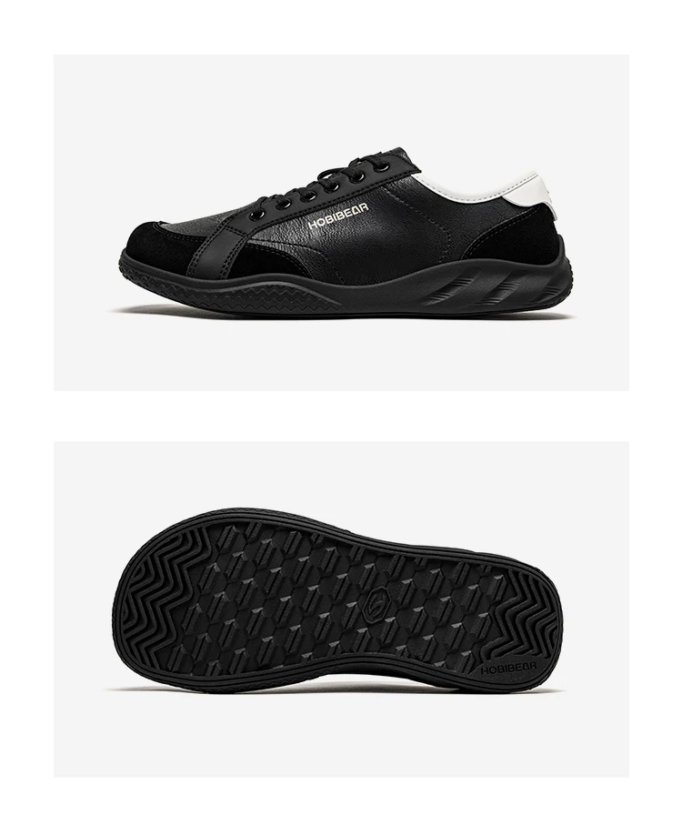 HOBIBEAR Barfußschuhe für Damen und Herren, breiter Zehenbereich, leichte Turnschuhe, lässige, farblich abgesetzte Wanderschuhe aus Kunstleder – Detail 4