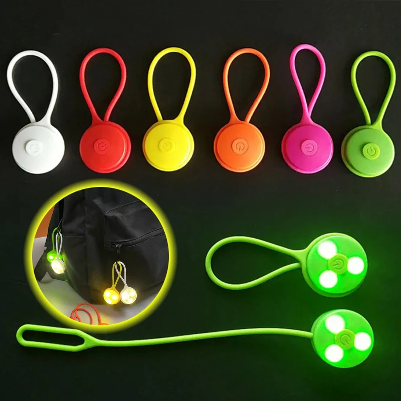 Outdoor Backpack Light Colorful Silicone LED Night Running Anti-tripping Warning Light High Elasticity Strap Travel Gear