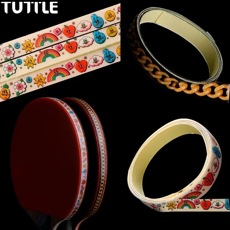 2PCS TUTTLE PVC Table Tennis Racket Edge Tape Self-adhesive Ping Pong Bat Protective Side Tape Protector Professional Accessory