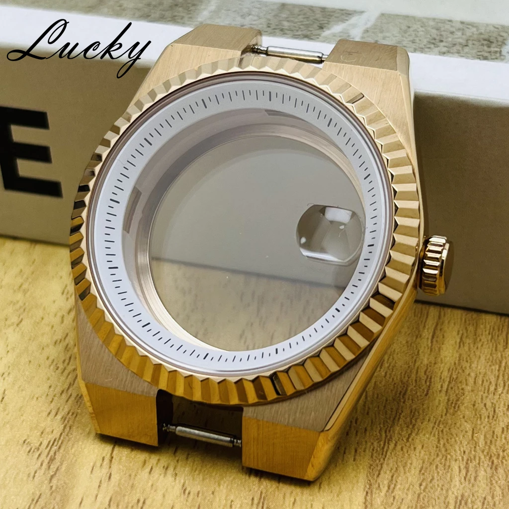 

Подходит для NH34 NH35 NH36 Механизм Perpetual Land-Dweller Корпус для часов 28,5 мм с циферблатом 40 мм с сапфировым стеклом и кольцом с главой