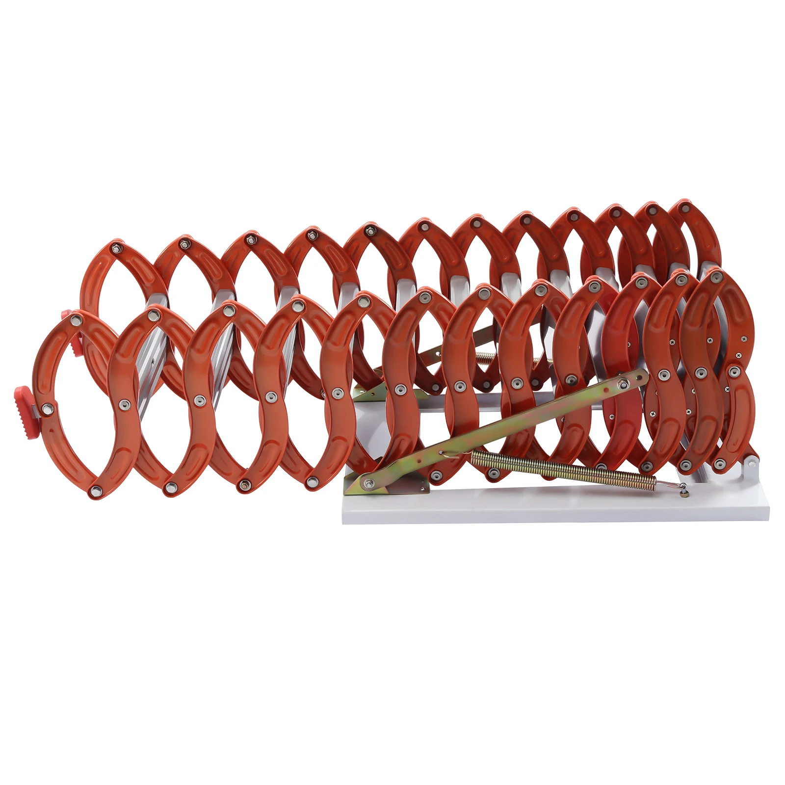 Scale per soffitta pieghevoli a 12 gradini, scale a soppalco montate a parete, altezza di installazione 9,5-10,17 piedi, scaletta morbida con piedini antiscivolo