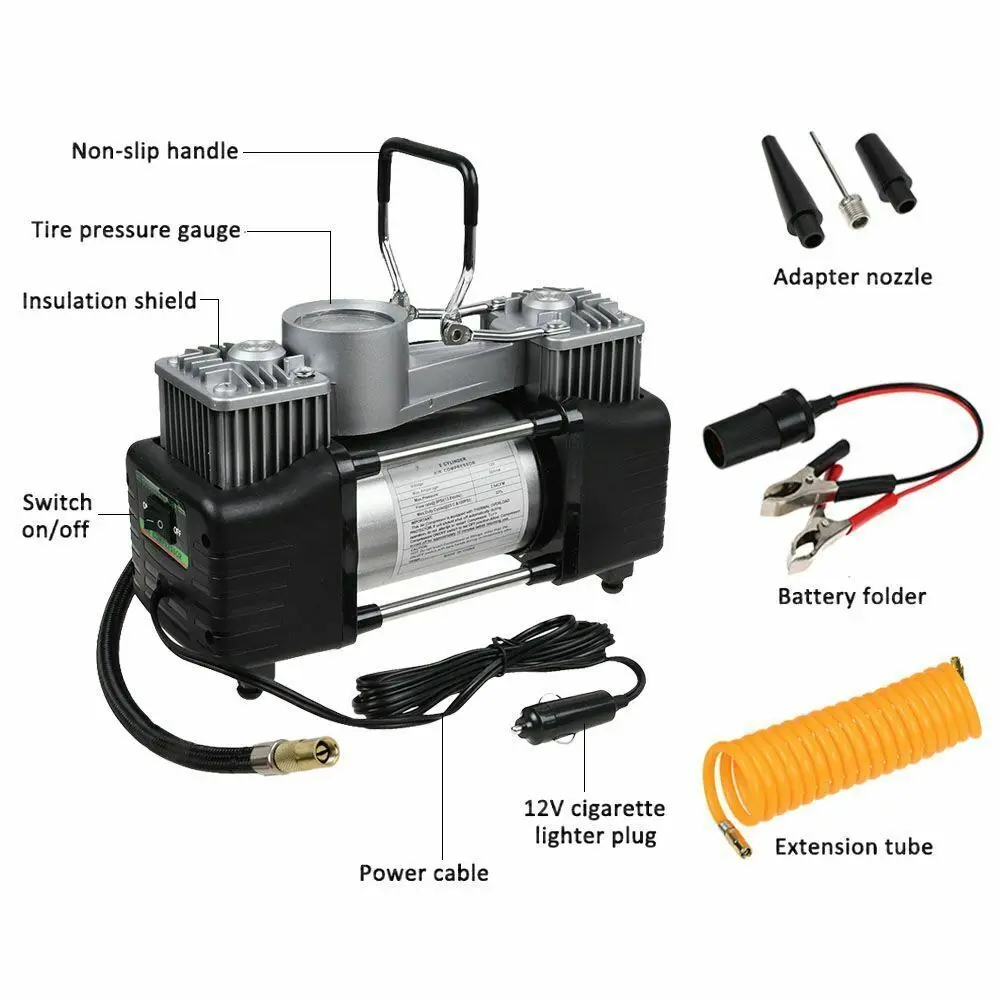 Heavy Duty 12V 150PSI Portable Tyre Inflator For Car Air Compressor Car Tyre Pump