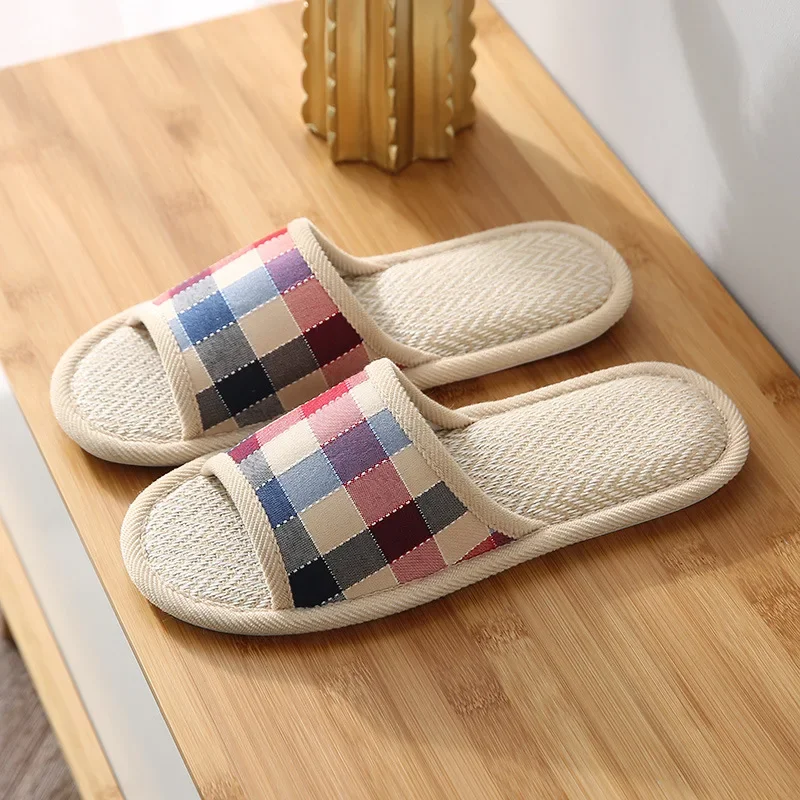 Linen Slippers for Women Autumn Suitable for Indoor Use Comfortable with Cotton and Linen Non Slip for Home Use Shoes for Men