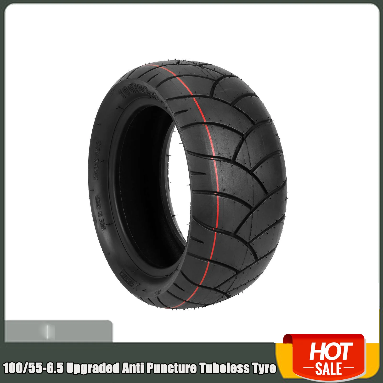 11 Inch 100/55-6.5 Jelly Gel Self-repairing Tire for Electric Scooter  100/55-6.5 Upgraded Anti Puncture Tubeless Tyre
