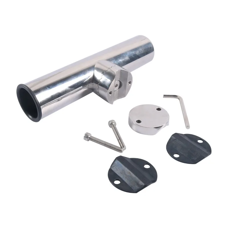 

Stainless steel fishing rod barrel, marine yacht fishing rod holder with wrench
