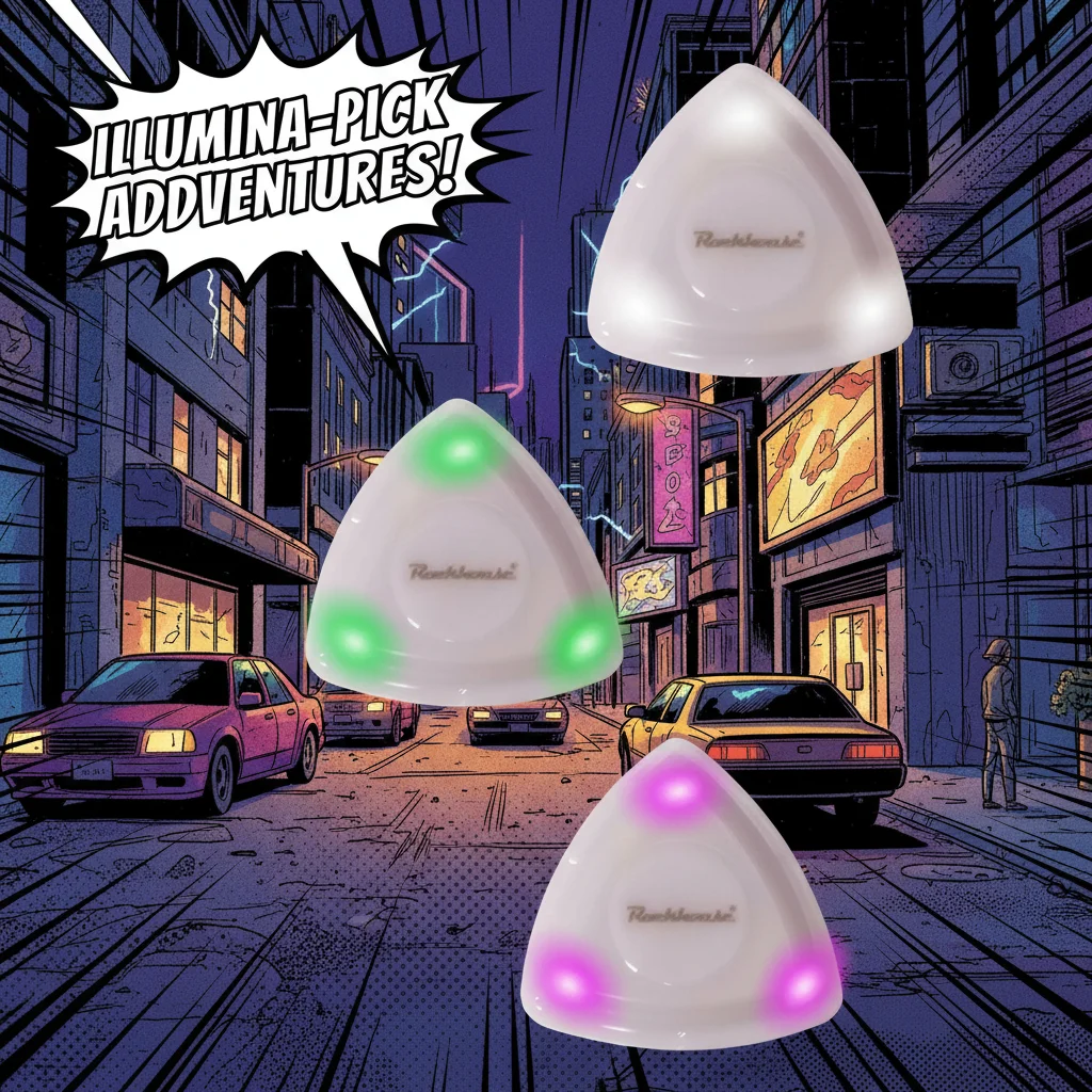 3 Color LED Glowing Guitar Pick Food-Grade Plastic Pick Luminous Musical Touch 1pcs Guitar Glowing Plectrum Instrument
