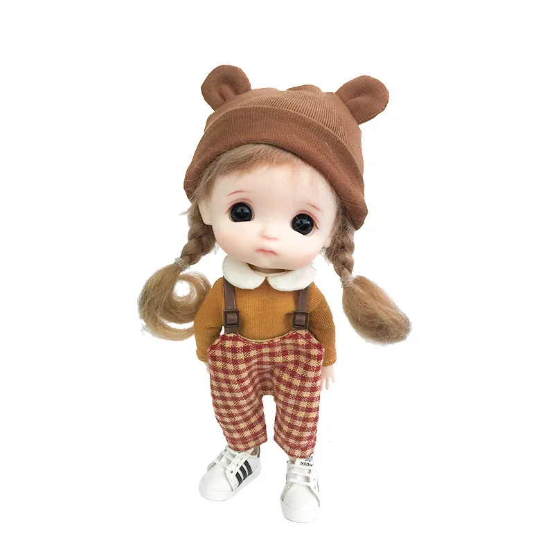 Handmade Ob11 Doll Clothes Cute Bjd Dolls Bear Ears Hats Mini Doll Accessories For GSC YMY Molly Body9 1/12 Doll