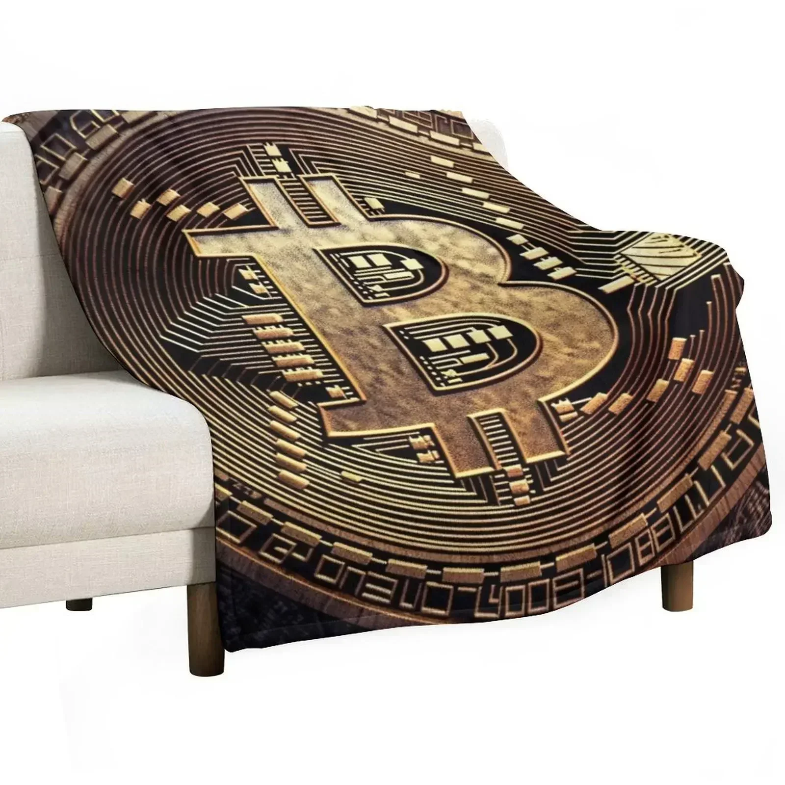 Crypto Elegance: The Bitcoin Design Throw Blanket warm for winter Hair Beach Camping For Decorative Sofa Blankets