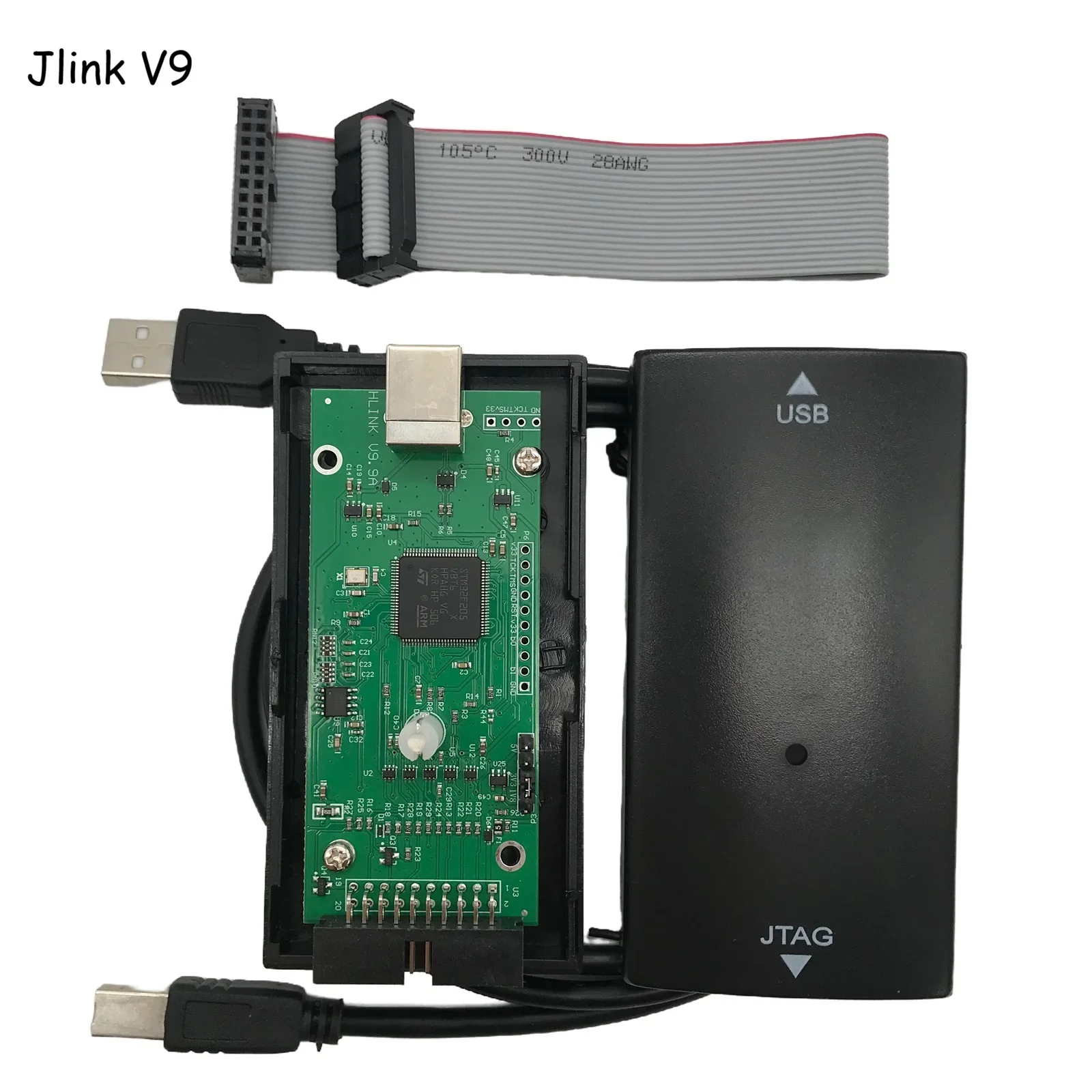 For J-Link V9 JLink V9 JTAG SWD USB ARM Emulator Debugger JTAG Programmer STM32 STM MCU Supports Latest Software