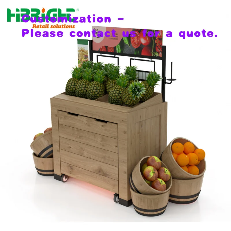 custom.Heavy Duty Supermarket Display Racks Food Promotion Fruit Vegetable Store Promotion Display Stand with Stylish Shelvi