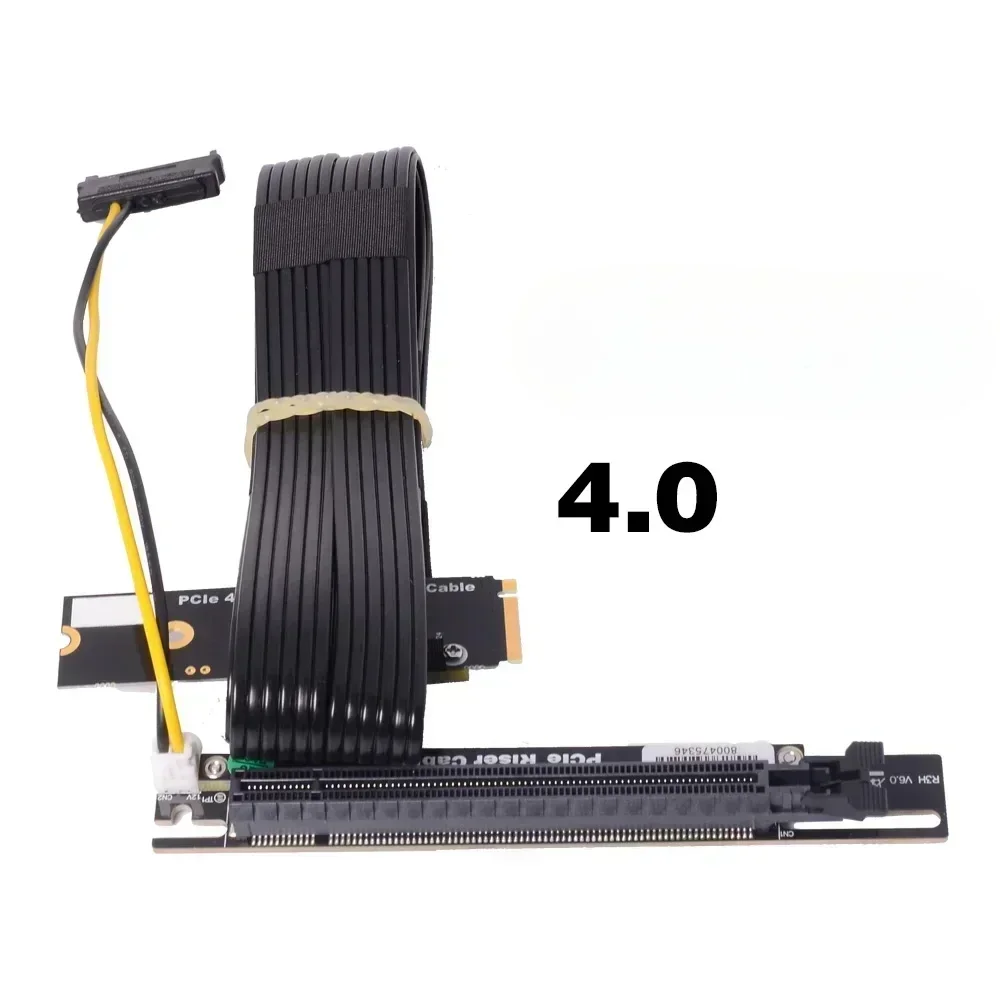 ADT-Link M.2 for NVMe Key M to PCI-E 4.0 x16 Graphics Card Extender Cord M.2 Turn 90 Angle 16x M2 Riser Card Adapter GPU Cable