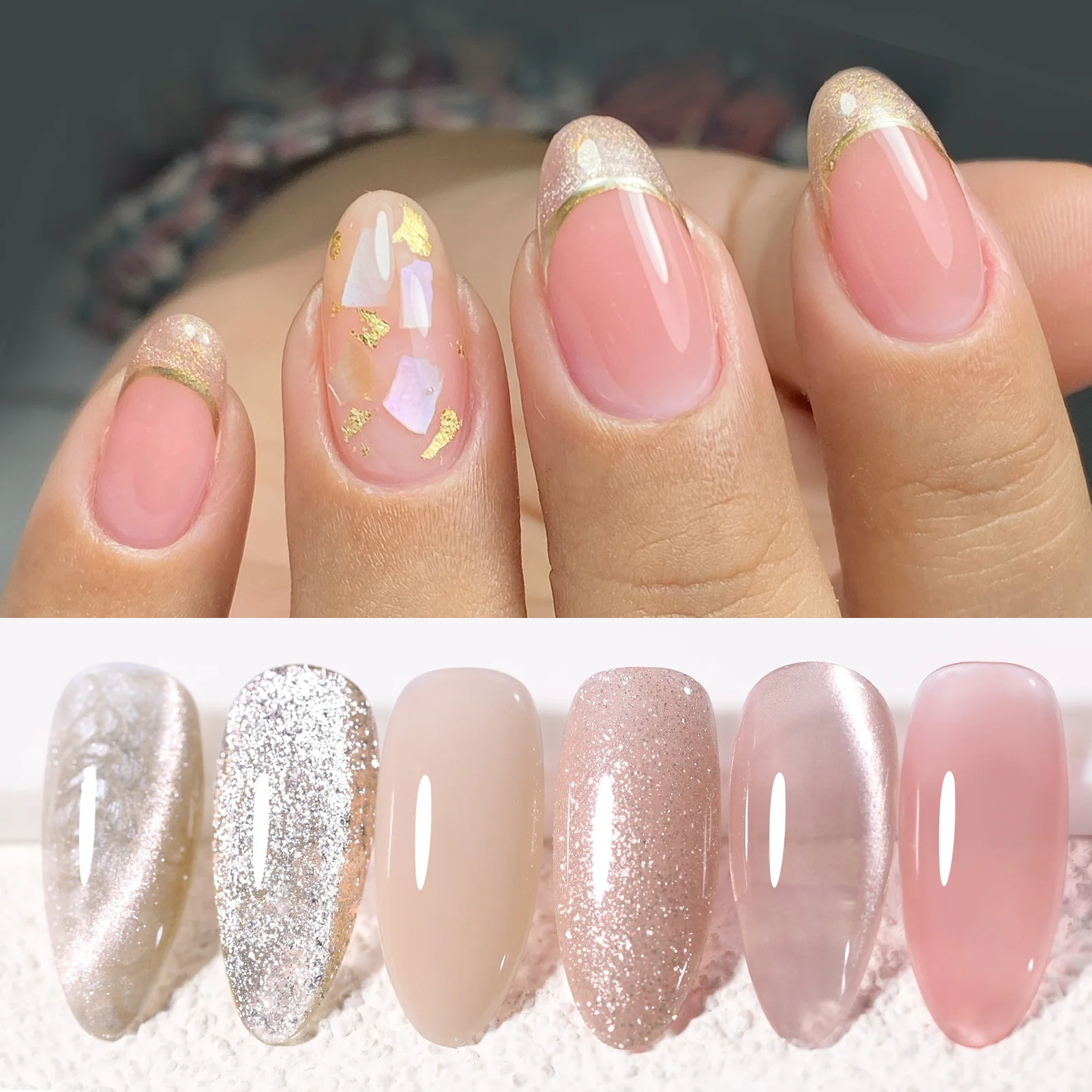 BORN PRETTY 6PCS Set di smalti per gel per unghie Love Letterr Color Soak Off Kit di vernici semipermanenti Nail Art Design fai da te Tutto per manicure