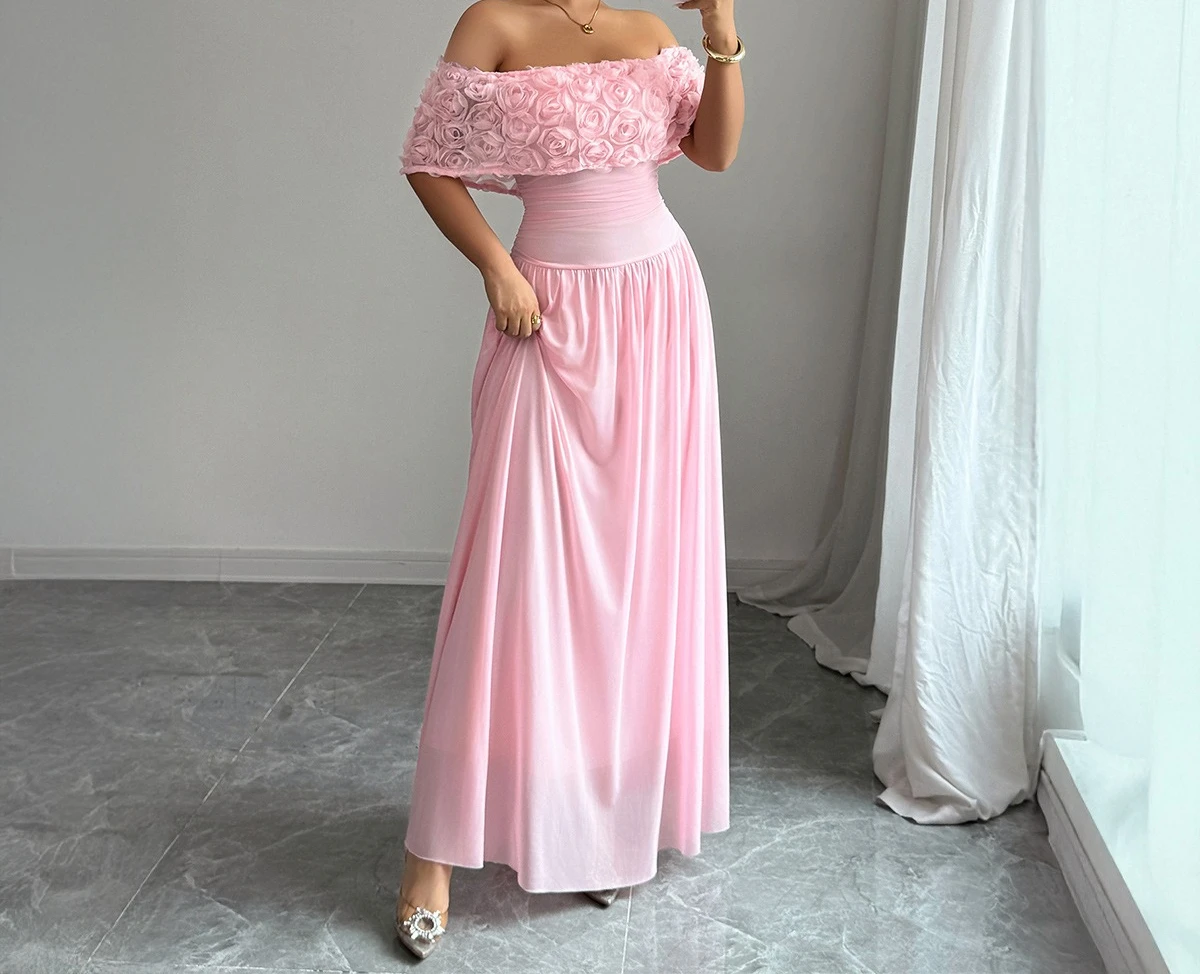 

Elegant Temperament Strapless High-end Long Skirt Women's Dress Women's Dress 2025 Autumn and Winter