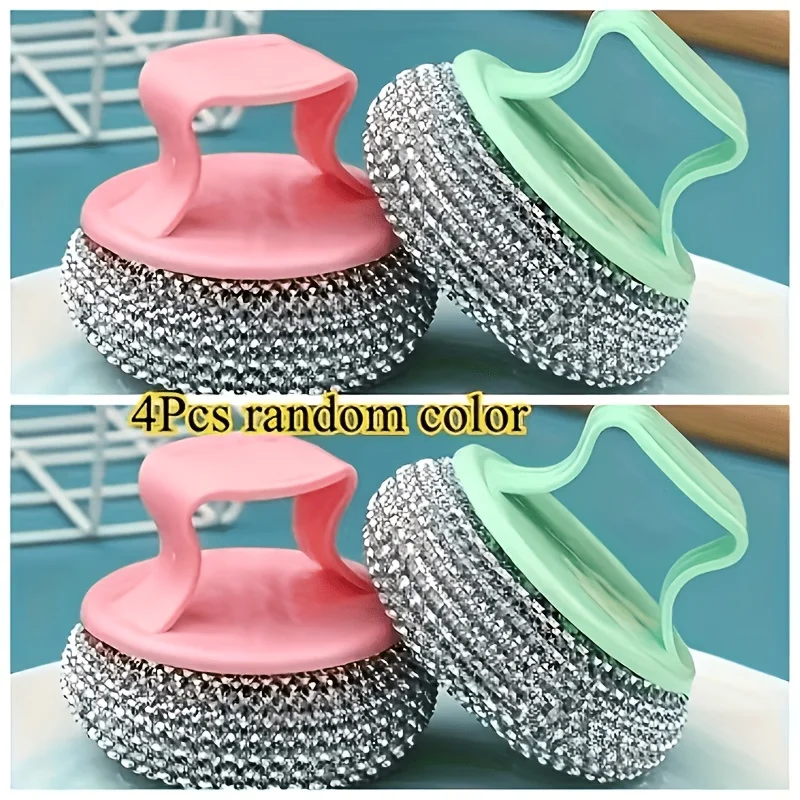 8Pcs Non‑Scratch Nano Cleaning Scrubber Set, Non‑Stick Pot Safe Kitchen Cleaning Balls Brushes, Detachable Reusable Scrub Sphere