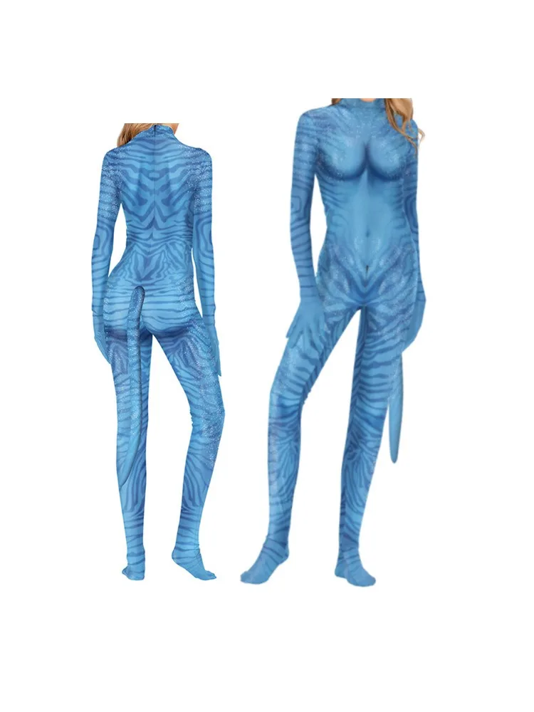 Avatar Der Weg des Wassers Cosplay Kostüm Schwanz Body Alien Halloween Geburtstag Thema Party Rollenspiel Outfit Erwachsene Frauen Männer