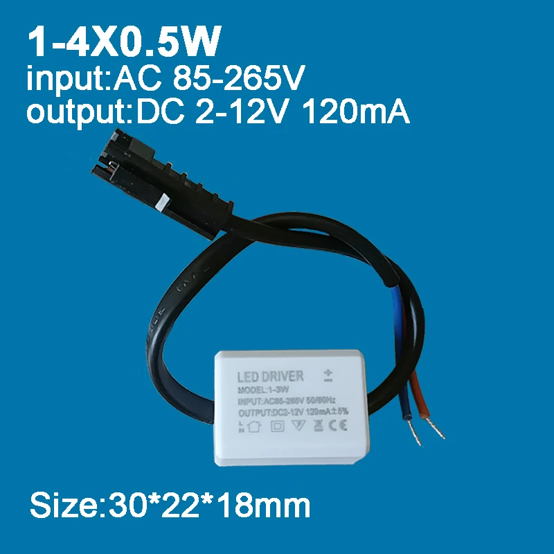 AC 85V - 265V Small Size Constant Current Power Supply LED Driver for 1W - 3W 6W Ceiling Thumb Light Lamp