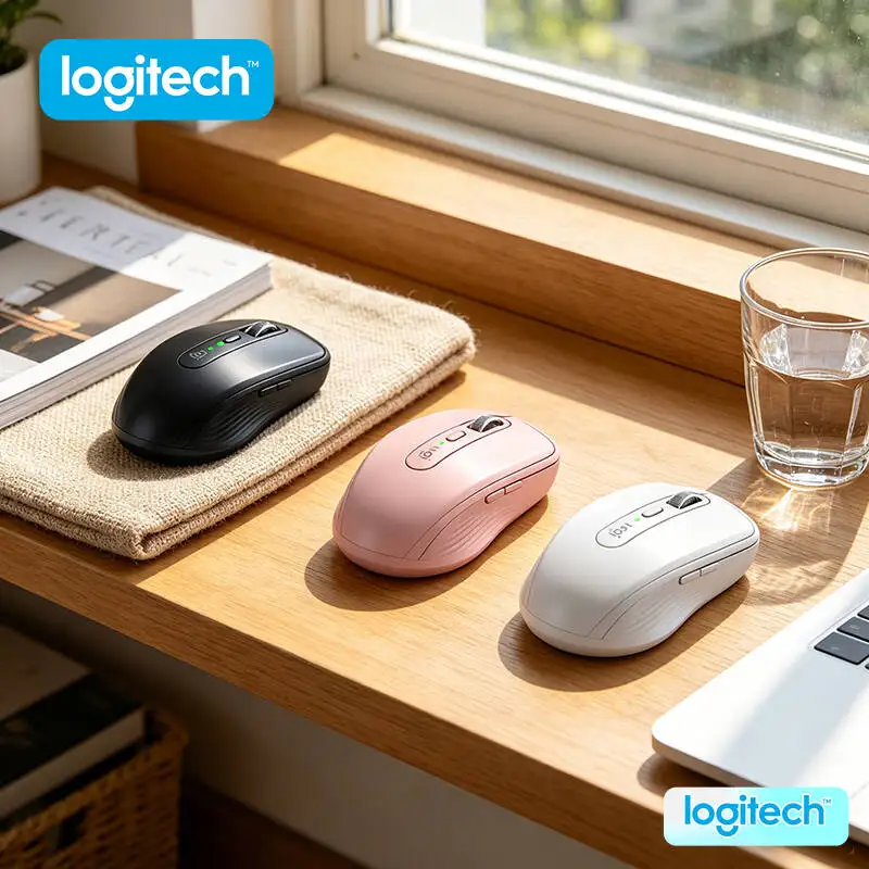 Logitech MX Anywhere 3S Creator Mouse - 8K DPI Darkfield, Hyper-Scroll, Silent Click, USB-C Quick Charge for Campus Design