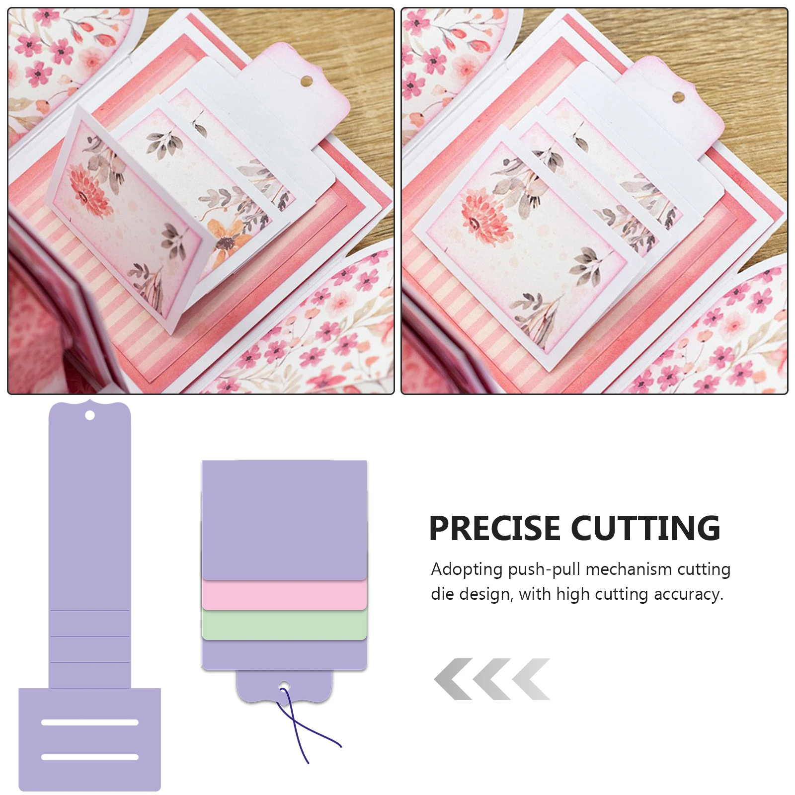 

Metal Cards Die cutting Push pull Mechanism Scrapbook Photo Album DIY Paper Embossing Template Silver Mold Cutting Crafts