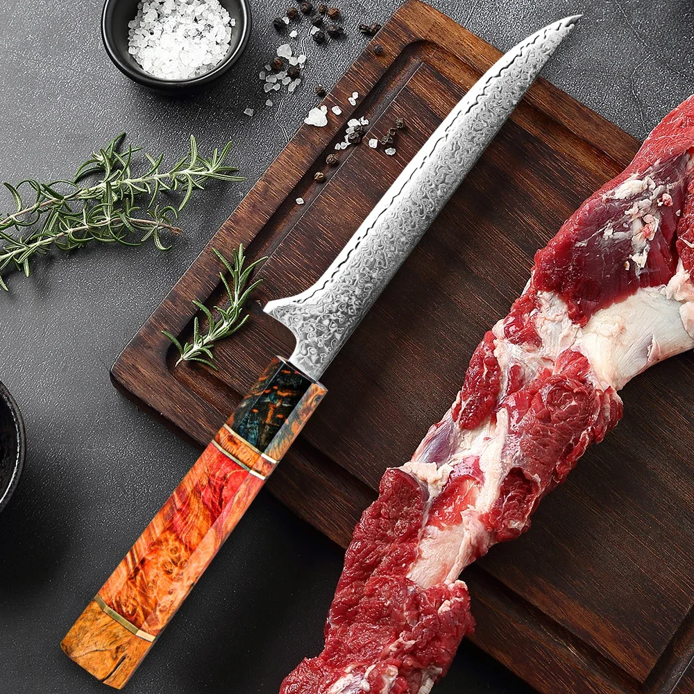 

Super Sharp Boning Knife 6 Inch Damascus VG10 Steel Boning Fillet Knife Professional Kitchen Chef Knives Japanese Fish Knife