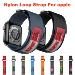 Outdroos Sport Nylonowy pasek do Apple Watch 44 45 49 42 41 38 Pasek z pętlą kompatybilny z Iwatch Serise8 7 S10 9 Ultra 6 5 SE