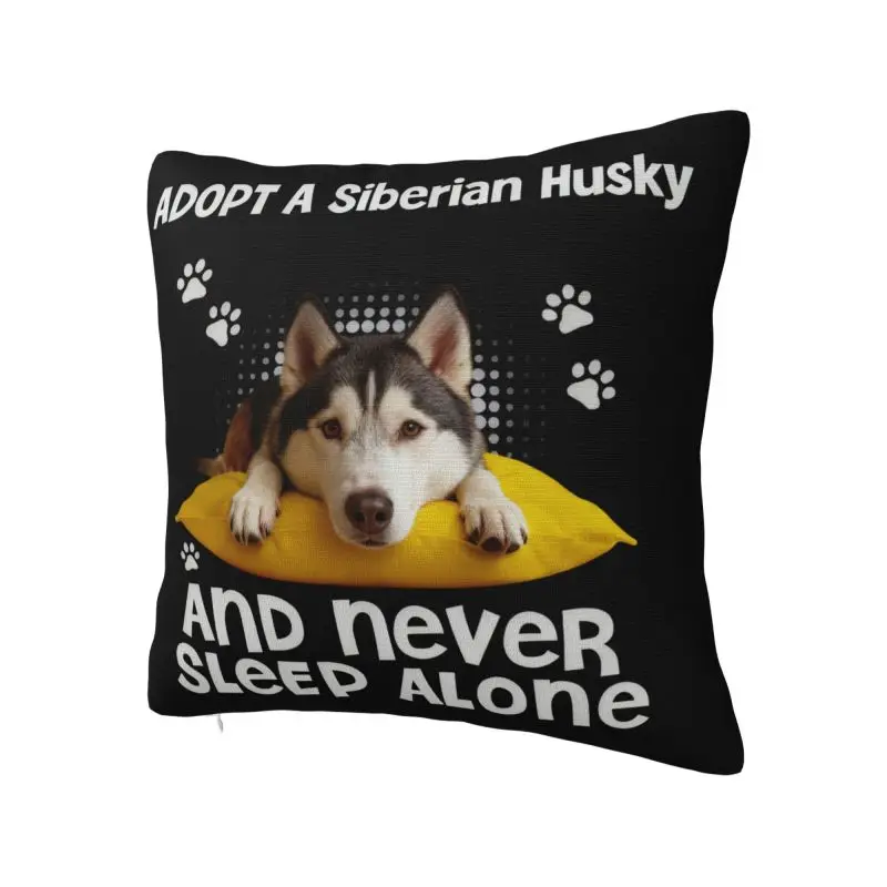 Siberian Husky Throw Pillow Covers Decor Home Luxury Pet Dog Lover Cushions Cover For Sofa Car Seat Square Polyester Pillowcase