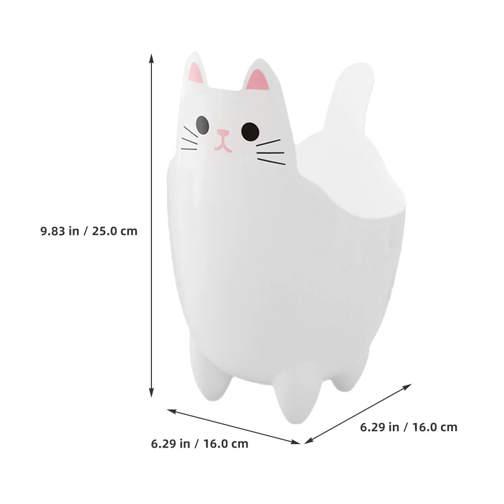 

Cute Cartoon Cat Trash Can Mini Desktop Organizer Portable Pencil Pen Holder Storage Bin for Office Home Desk
