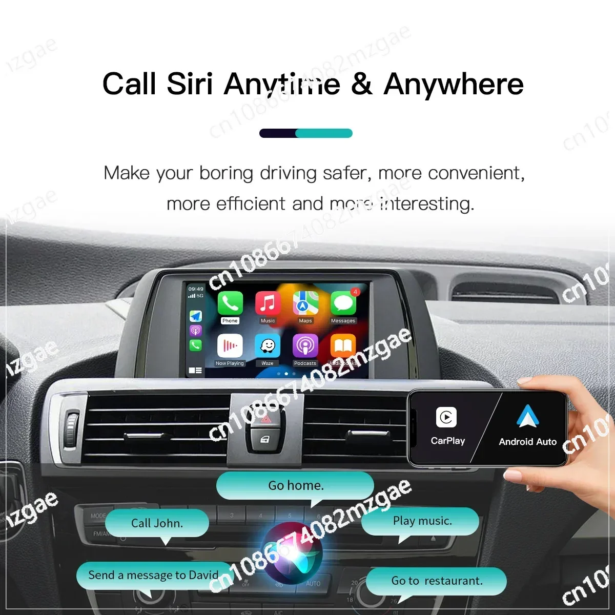 Applicable BMW Wireless Carplay Decoder Android auto module NBT CIC system interconnection box