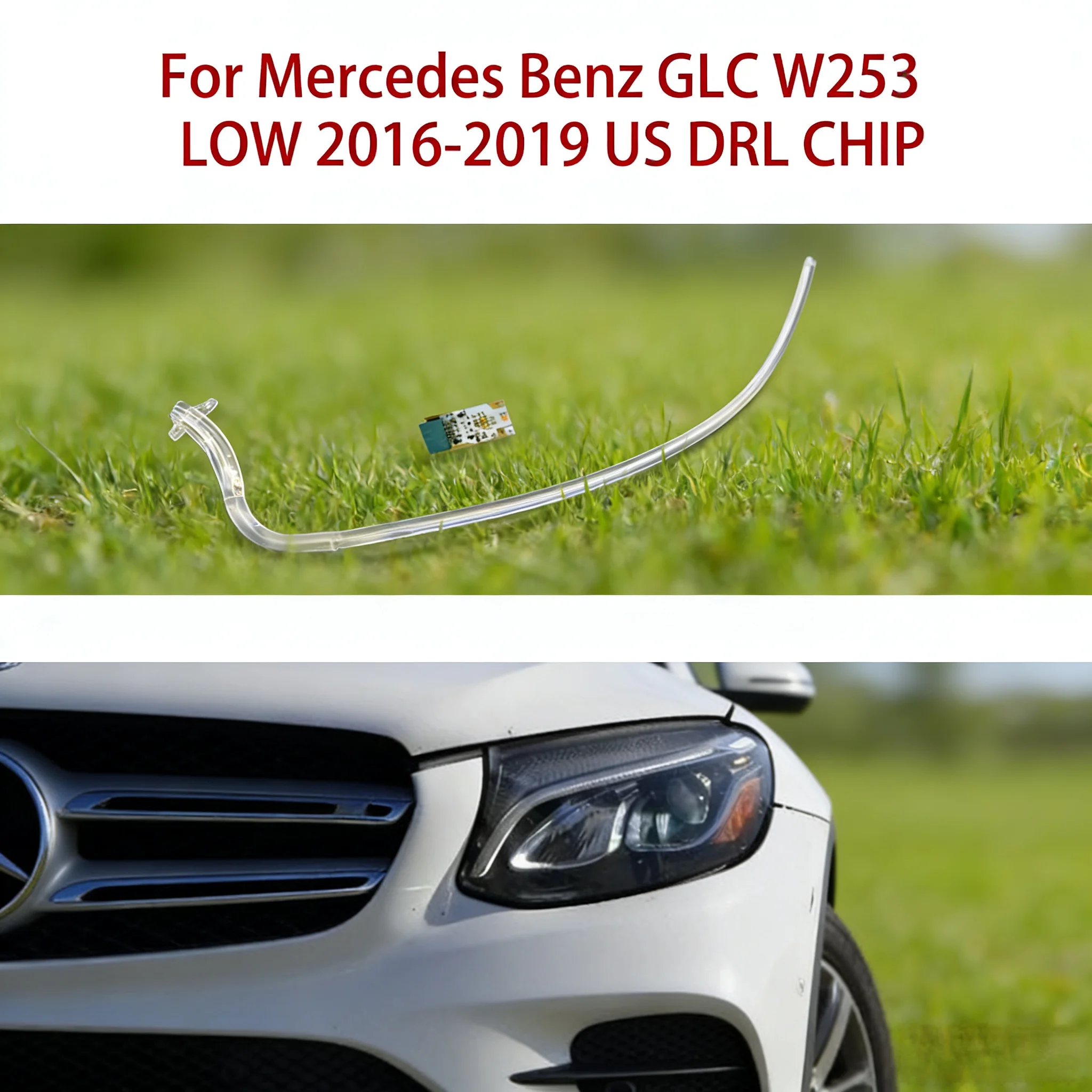 

Angel Eye White Light Car Headlight DRL CHIP Conduit Strip For Mercedes-Benz GLC W253 2016-2019 LOW American Ballast Module Chip