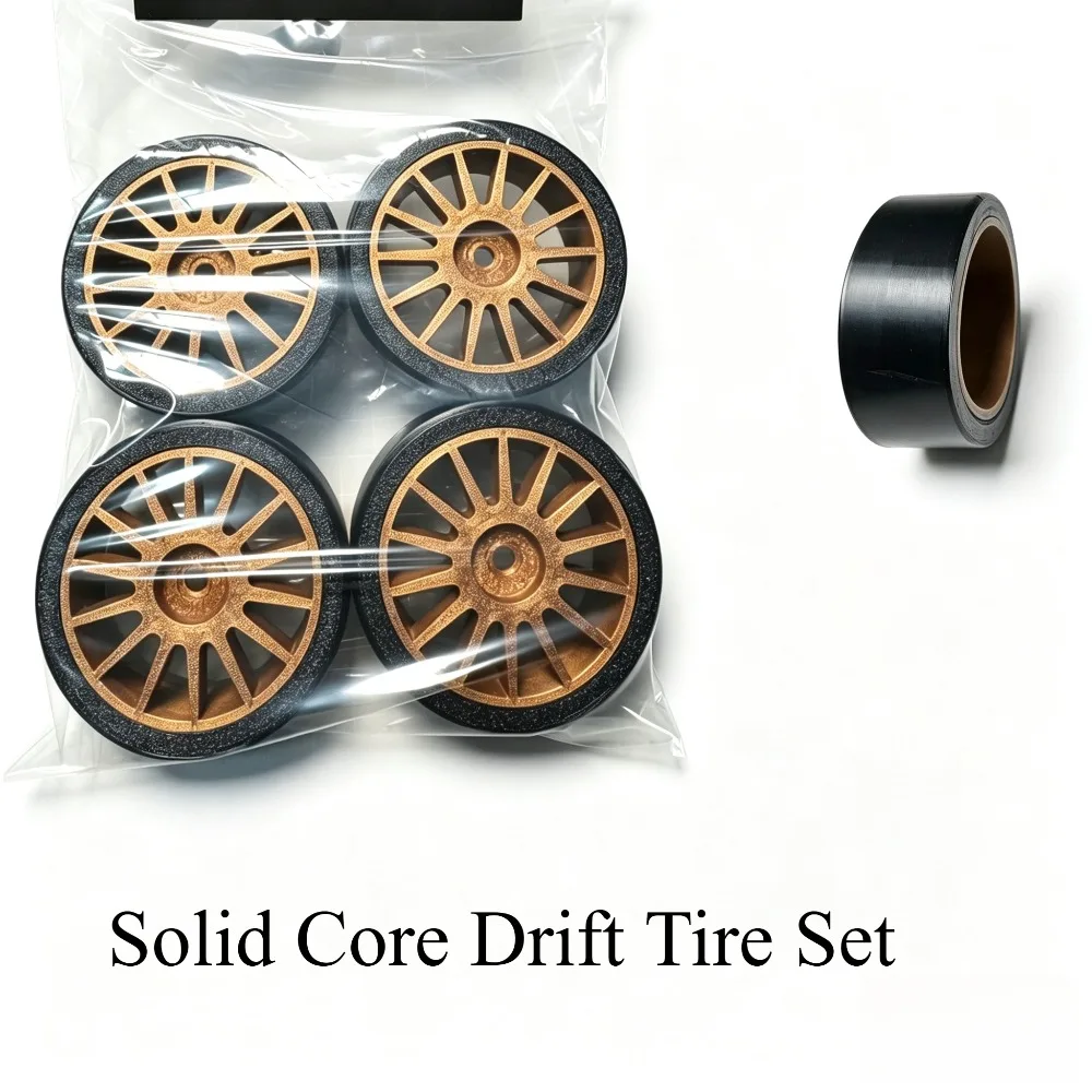 4pcs-1-10-rc-drift-rally-car-solid-core-slick-tire-set-for-rlaarlo-s10-brass-finish-rims-universal-racing-mod-parts