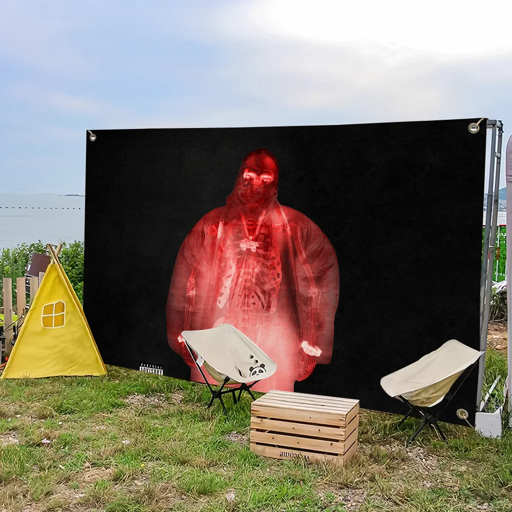 العلم للفن مغني الراب ألبوم غرفة الخيال العلمي ديكور المنزل الجدار الشنق المنزل Y-Yeat ديكور راية