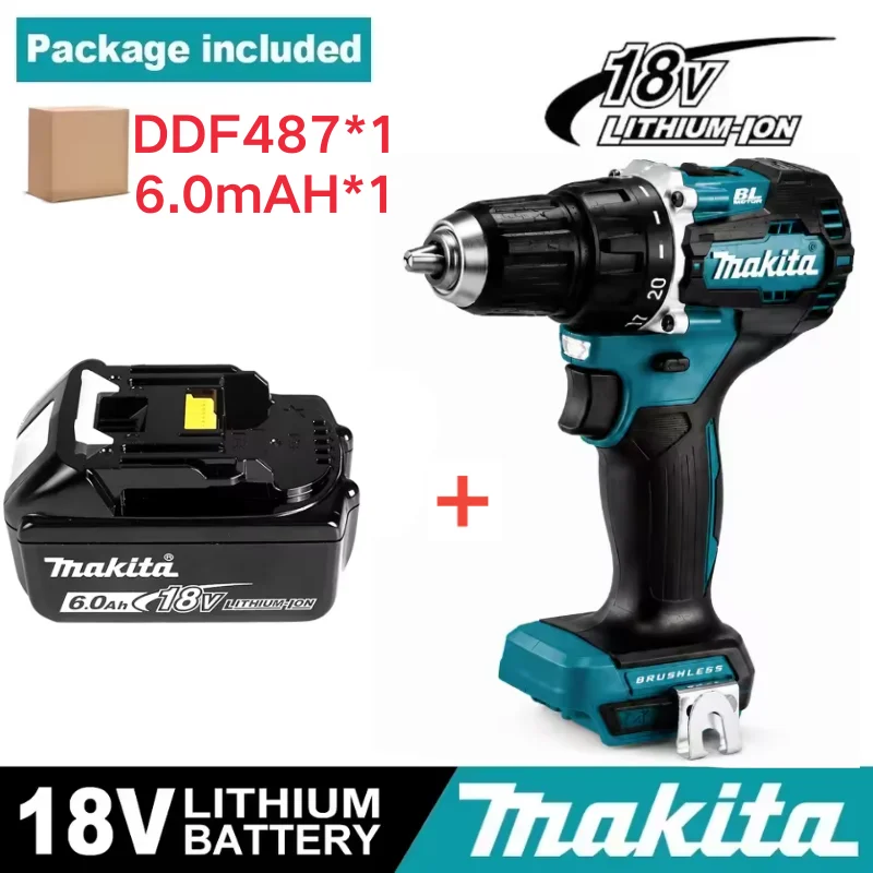Batteria originale Makita BL1860 6Ah Li-Ion con BMS, sostituzione per LXT BL1850 BL1840 per motosega 18V