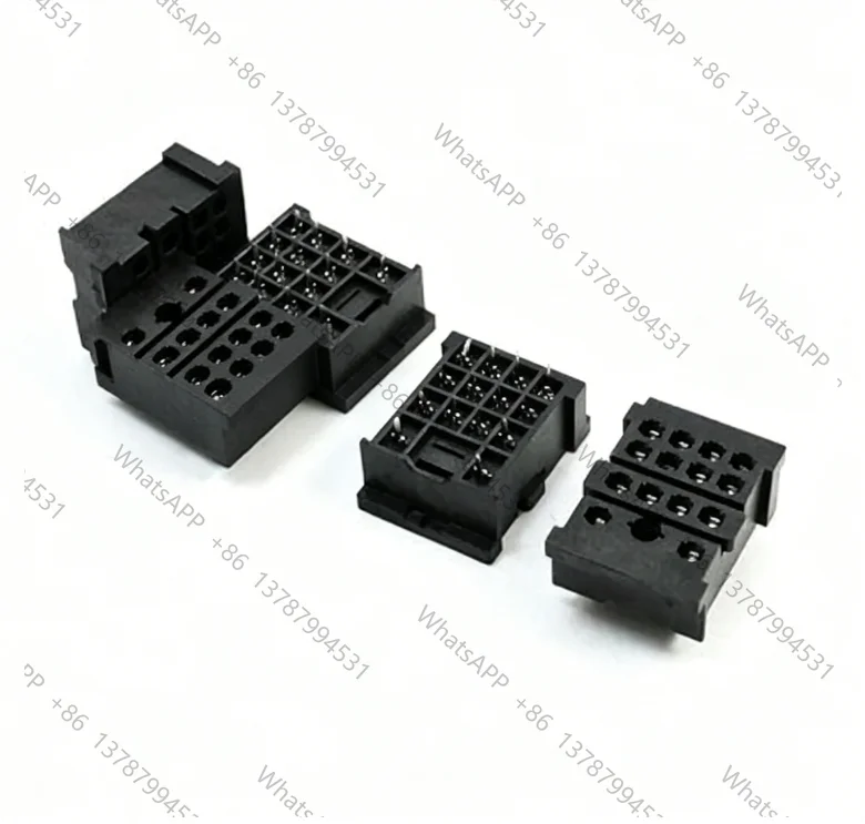 5 Pieces PCB Plug-in Type 14 Pin MY4 Series Relay Socket Base Solder Pin 8/11/14  Foot Base 13F/18F HH52P 54P 62P circuit board