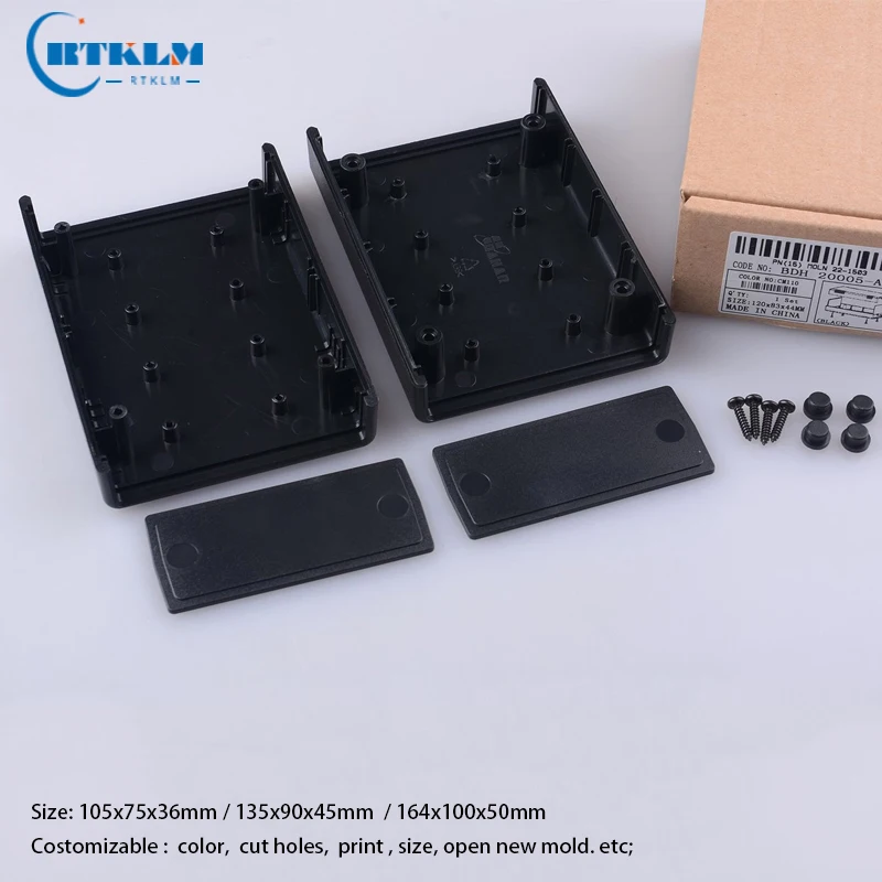 ABS junction box diy plastic enclosure Small desktop box black plastic housing electronic projects custom box