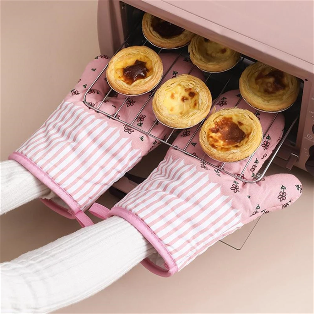 Microwave Oven Mitts Glove Fireproof And Non Slip Oven Glove Heat Insulation Baking Cooking Tool Kitchen Barbecue Grilling Glove
