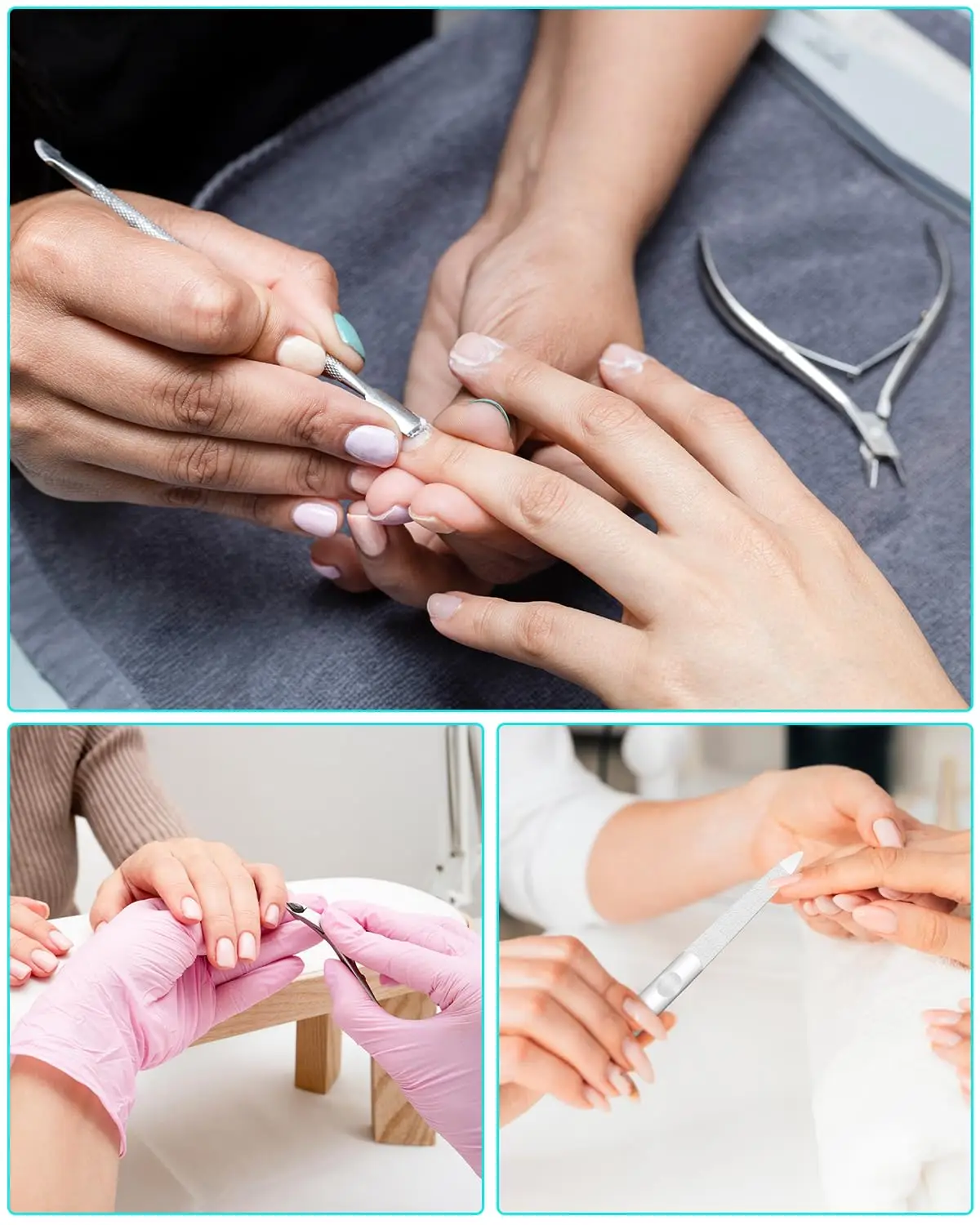 مجموعة أدوات باديكير لإزالة أظافر القدم الغارزة مكونة من 7 قطع، مقصات أظافر، مجموعة ملفات ورافعات، أداة أظافر القدم المقاومة للصدأ تحت تنظيف الأظافر
