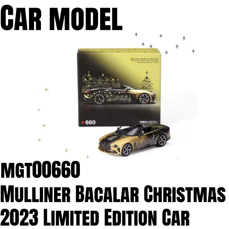 

1:64 Mulliner Bacalar Christmas 2023 Limited Edition Car #660 Alloy roller miniature model, adult decoration, birthday gifts,