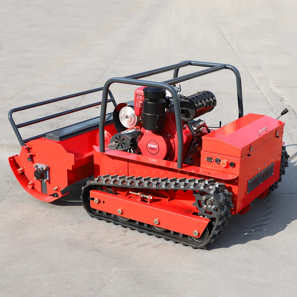 最も費用対効果の高いゼロターン芝刈り機、リモートコントロールクローラー式、電動スタート、Loncin 452cc/ヤマハ 452ccエンジン搭載