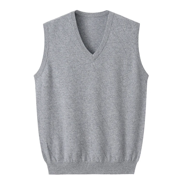 الرجال الصوف الكشمير الصلبة الخامس الرقبة أكمام البلوز سترة سترة أعلى