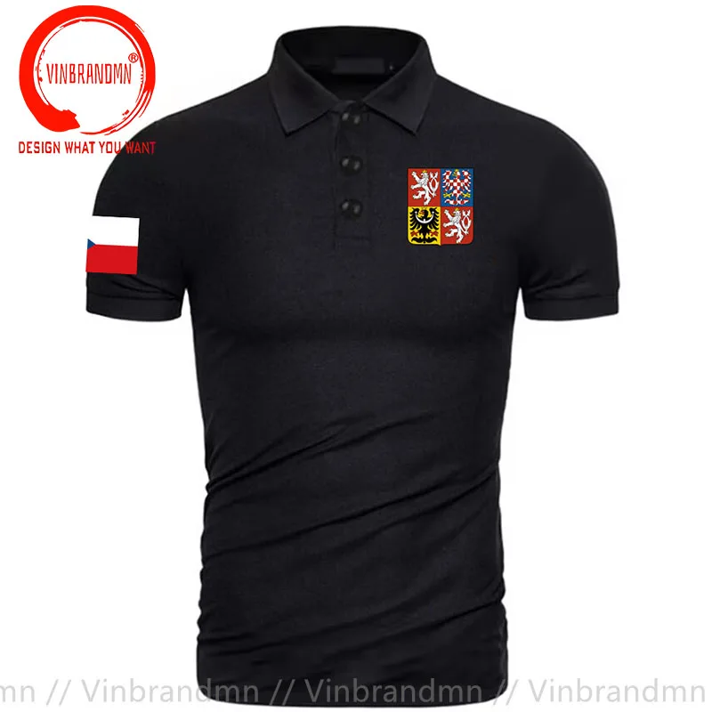 Czech Republic Czechia CZE Polo Shirts Coat Of Arms Fashion Brand Printed for Country Cotton Nation Team Flag Casual Polo Shirt