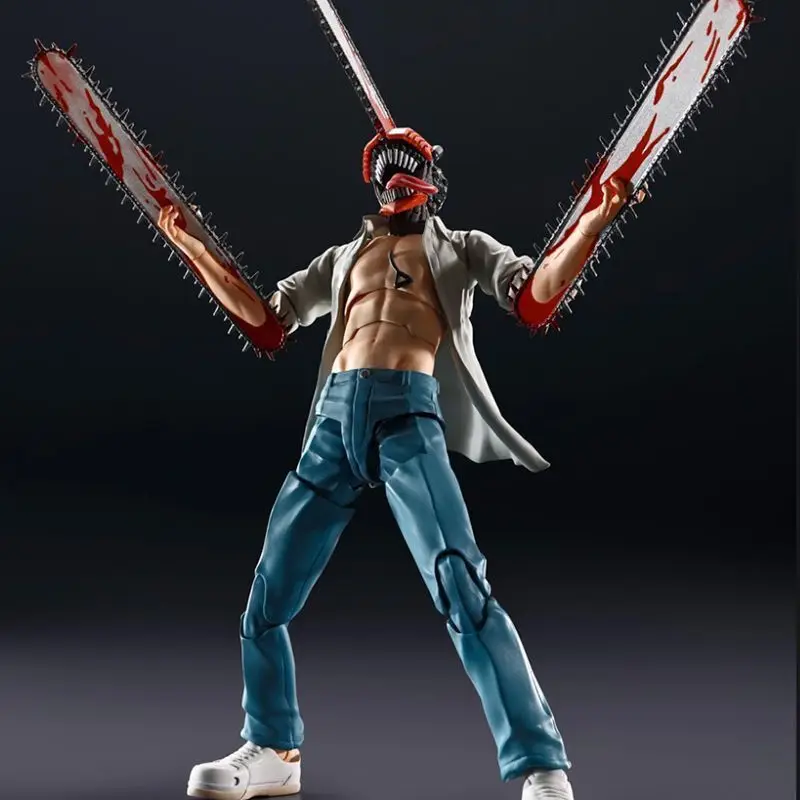 

Chainsaw Man Denji Articulated Action Figure Boxed Collectible Pvc Model 16cm White Open Shirt Anime Statue For Adult Collection