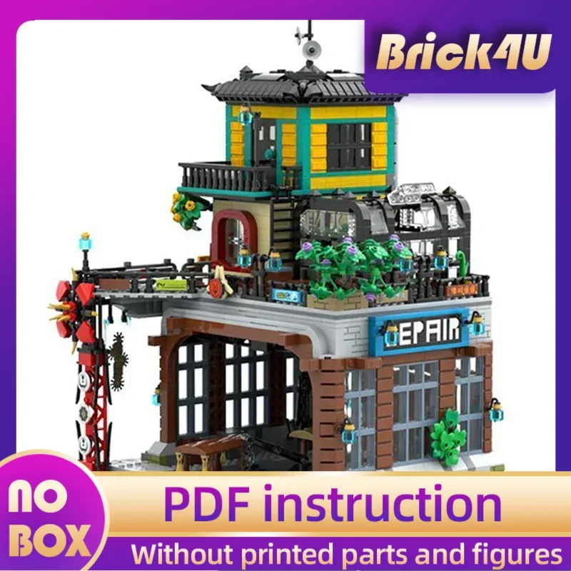 

Moc Building Bricks Модель с видом на улицу Городская технология расширения Модульные блоки Праздничные подарки Игрушки для детей Наборы для самостоятельной сборки